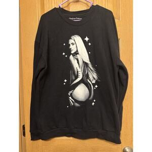 Meghan Trainor Timeless Tour Black Crewneck Sweatshirt Adult Size Large Pullover